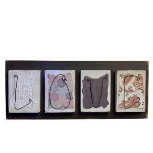 Handmade Hanging Wooden "Love" Sign - Size: 27"w x 11"h